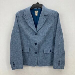 L.L. Bean Women's Textured Blue Suit Jacket